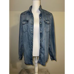 Guess Denim Button Down Jean Jacket Shirt S
